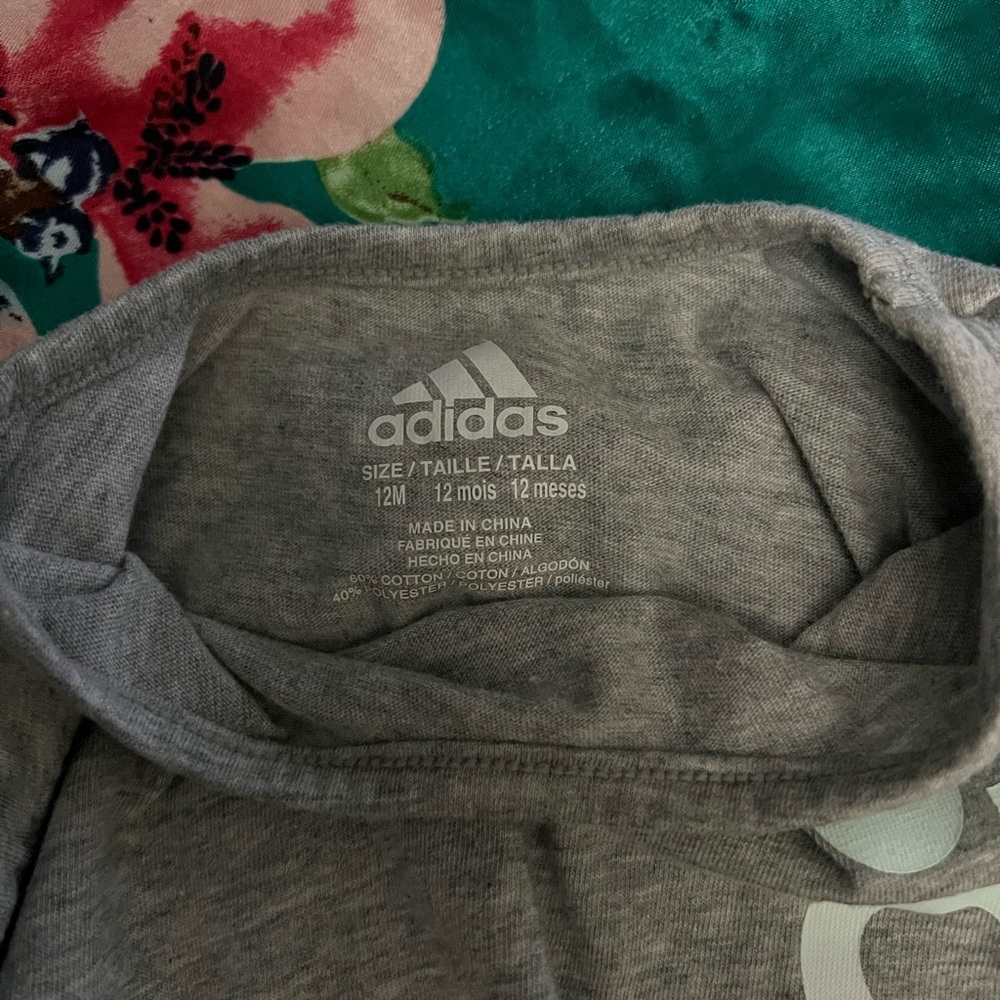 Adidas short set girls 12 months